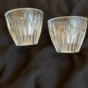 Glass candle votive cups. Set of 2 pre-owned
